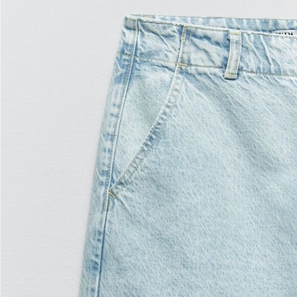 ZARA MID-RISE Z1975 BALLOON JEANS - Picture 4 of 12